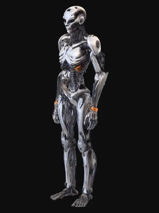 3D model for Hyperdetail mechanic humanoid  als druckbare datei gitternetz latice