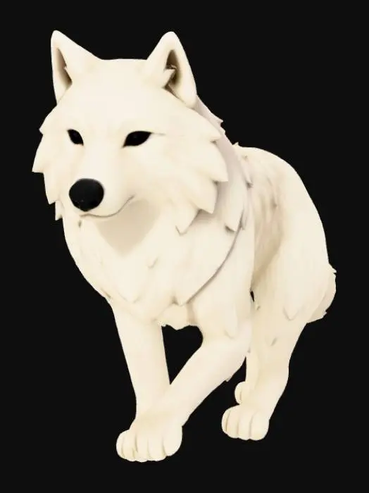 3D model for Snowy Sentinel Wolf