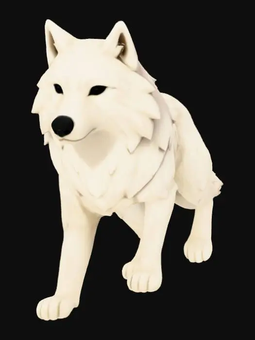 3D model for Snowy Sentinel Wolf