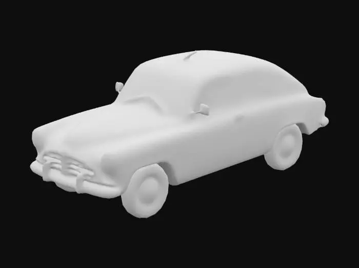 3D model for Blue Classic Car