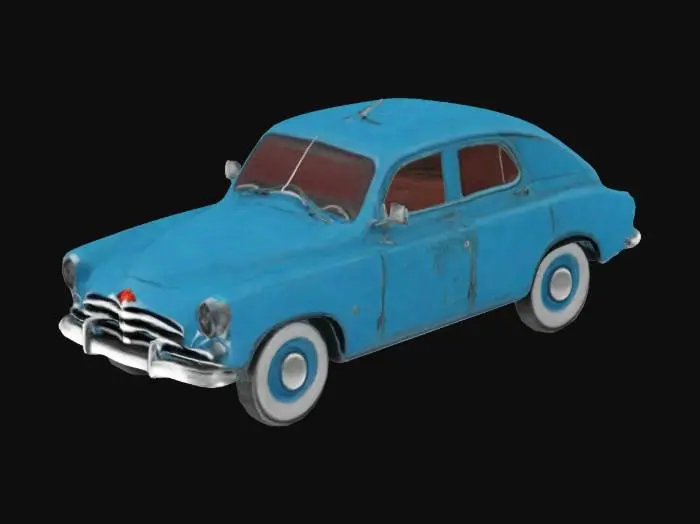 3D model for Blue Classic Car