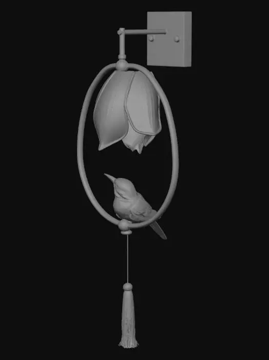 3D model for Hummingbird Ring Sconce