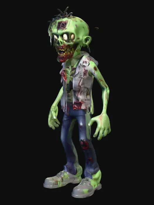 3D model for Zombie model for roblox