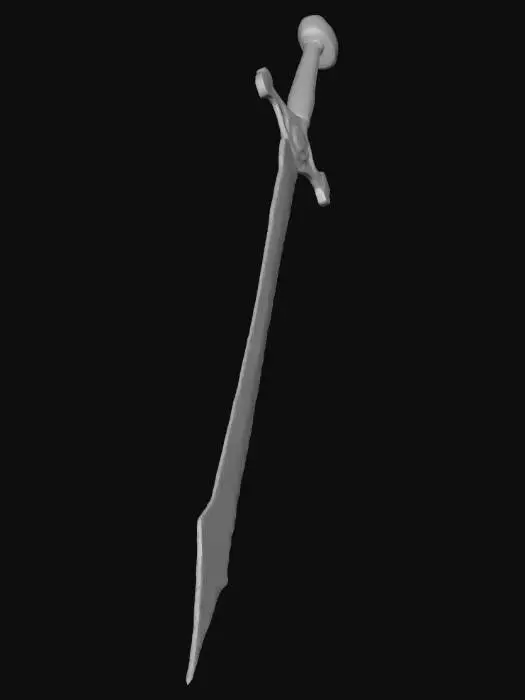 3D model for sword for fantasy roblox game in medieval style