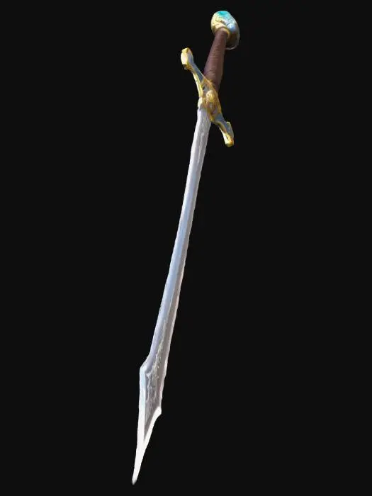 3D model for sword for fantasy roblox game in medieval style