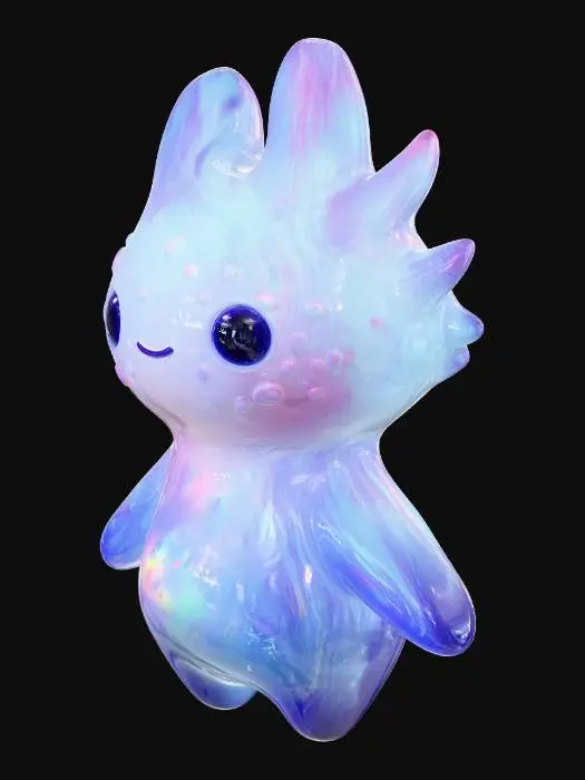 3D model for Iridescent Glow Bunny