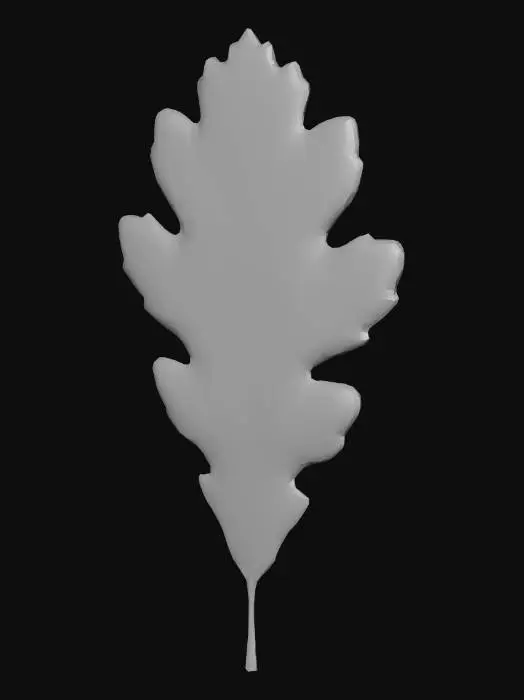 3D model for Oak Leaf on Gold, #PBR#