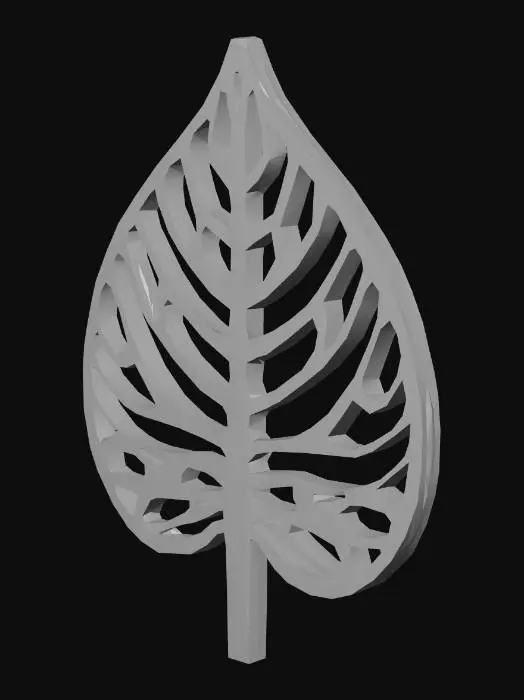 3D model for Leaf Silhouette Décor