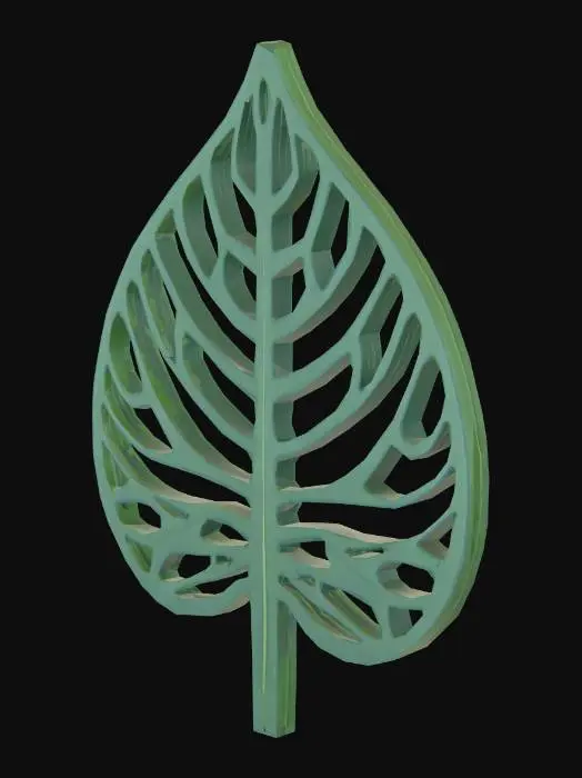 3D model for Leaf Silhouette Décor