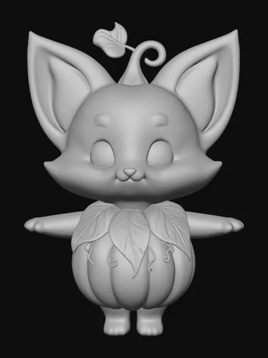 3D model for Pumpkin Sprout Fox