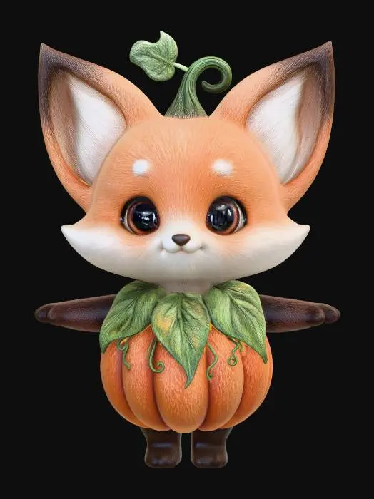 3D model for Pumpkin Sprout Fox