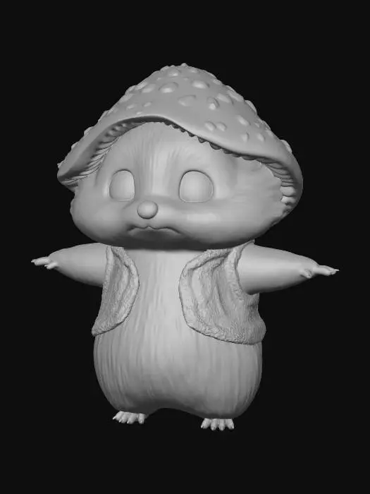 3D model for Mushroom Hat Panda