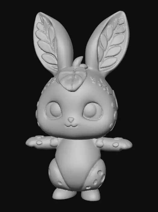 3D model for Frosted Blue Bunny