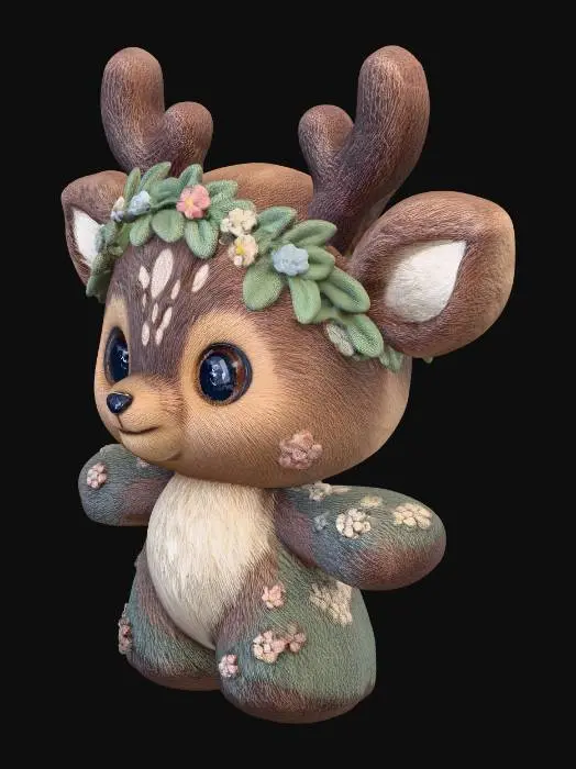 3D model for Floral Crown Fawn
