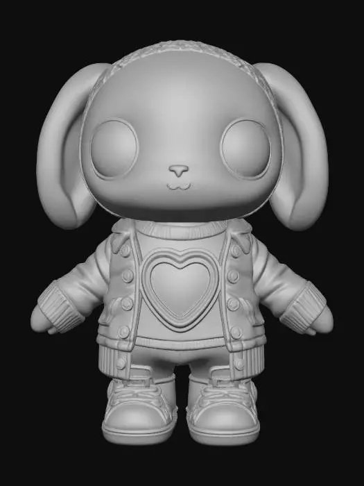 3D model for Galaxy Heart Bunny