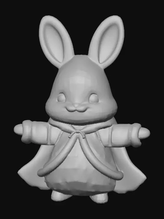 3D model for Snowflake Bunny