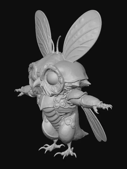 3D model for Steampunk Owl Knight