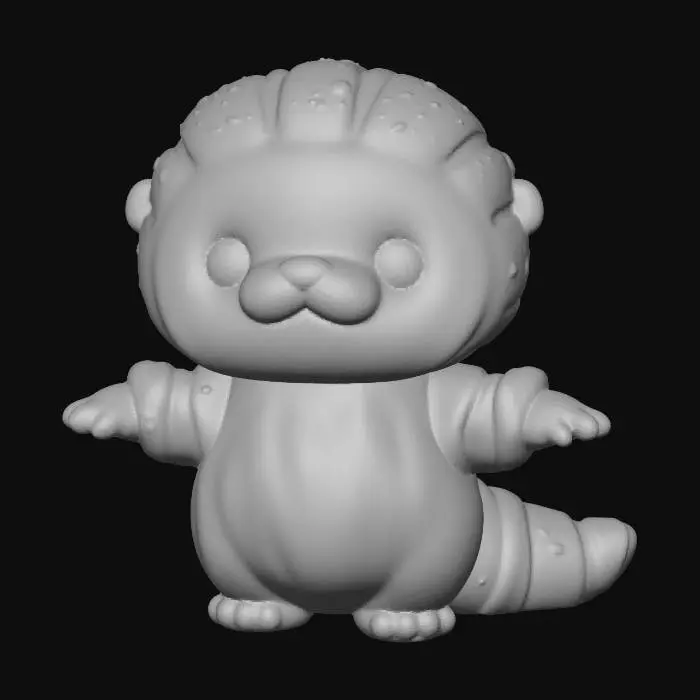 3D model for Croissant Otter