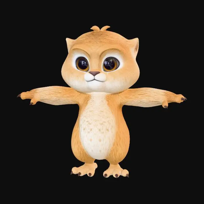 3D model for Wide-Eyed Chipmunk