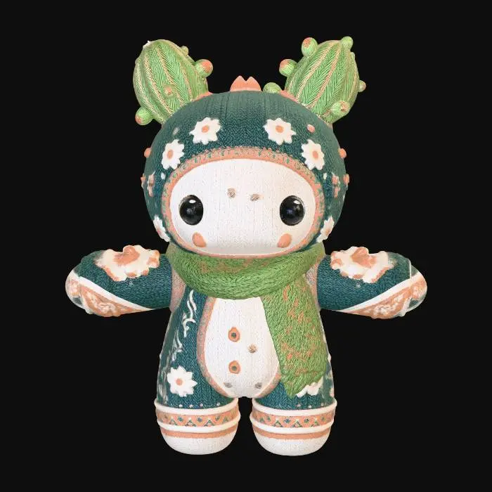 3D model for Embroidered Cactus Companion