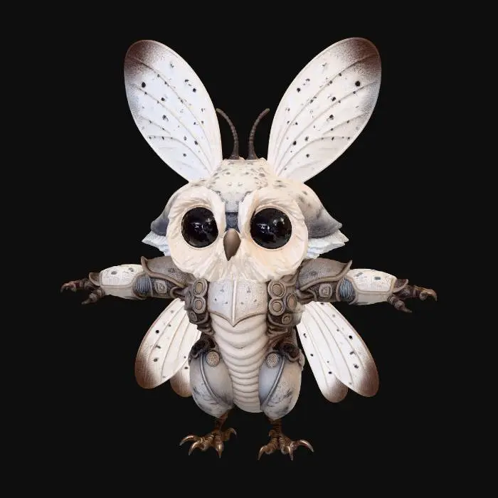 3D model for Steampunk Owl Knight