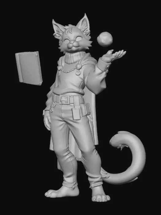 3D model for Casual Cat Mage
