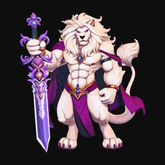 3D model for purple Lionheart Warrior