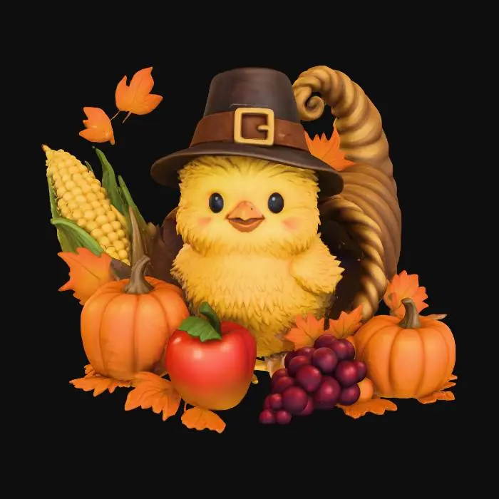 3D model for Harvest Chick Celebration, #Thanksgiving#