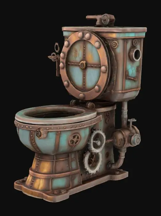3D model for Steampunk Toilet