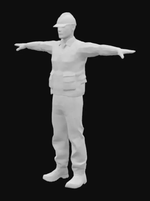 3D model for Crie um operador de um armazém logistico em T pose