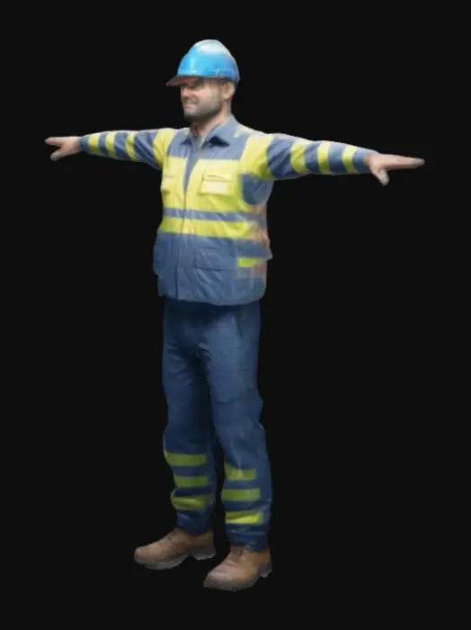 3D model for Crie um operador de um armazém logistico em T pose