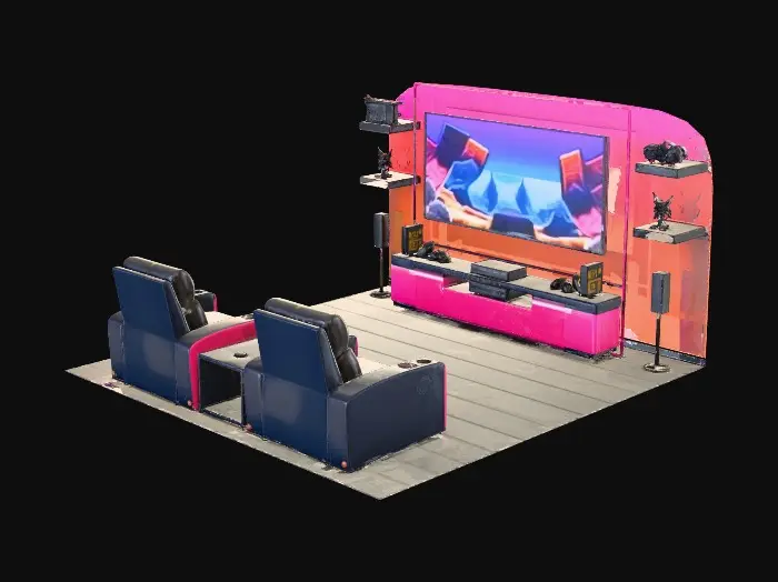 3D model for Neon Gaming Retreat