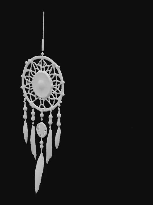 3D model for a dreamcatcher with yin yang in it
