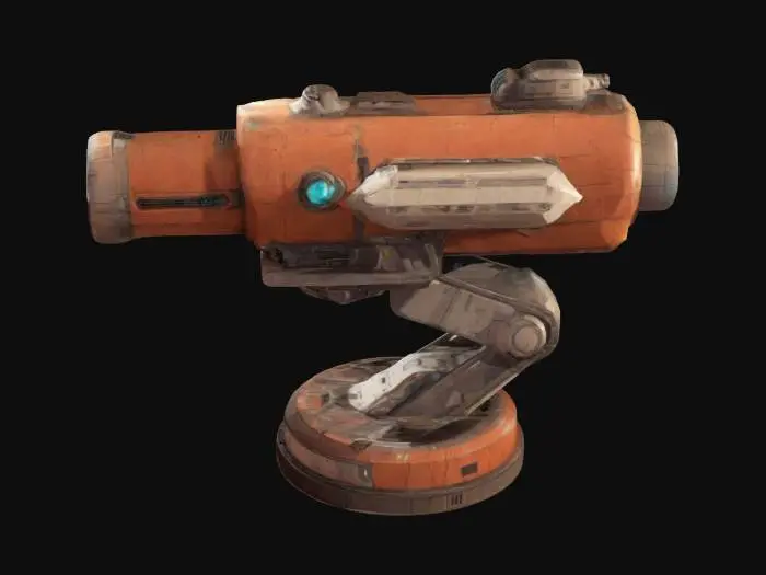 3D model for game asset, mars colony,Defense Turret, Building.