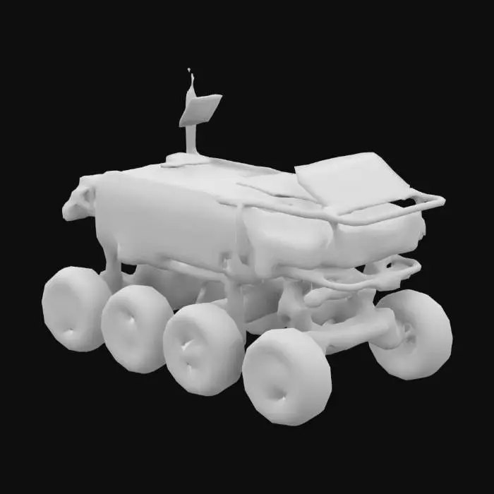 3D model for game asset, mars colony,Transport Rover, Vehicle.