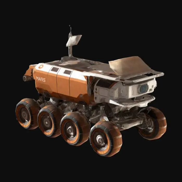 3D model for game asset, mars colony,Transport Rover, Vehicle.