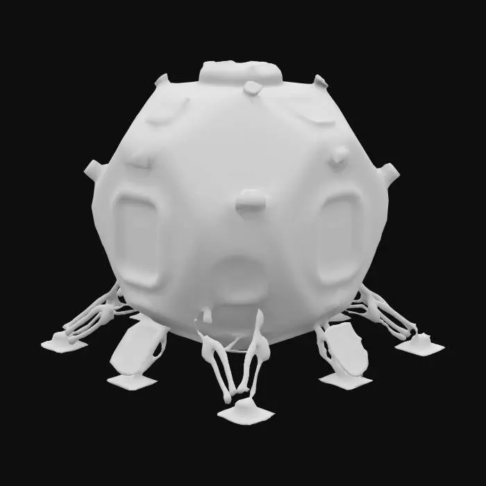 3D model for game asset, mars colony, Habitat Module, Building