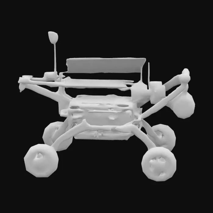 3D model for game asset, mars colony,Autonomous Work robot,