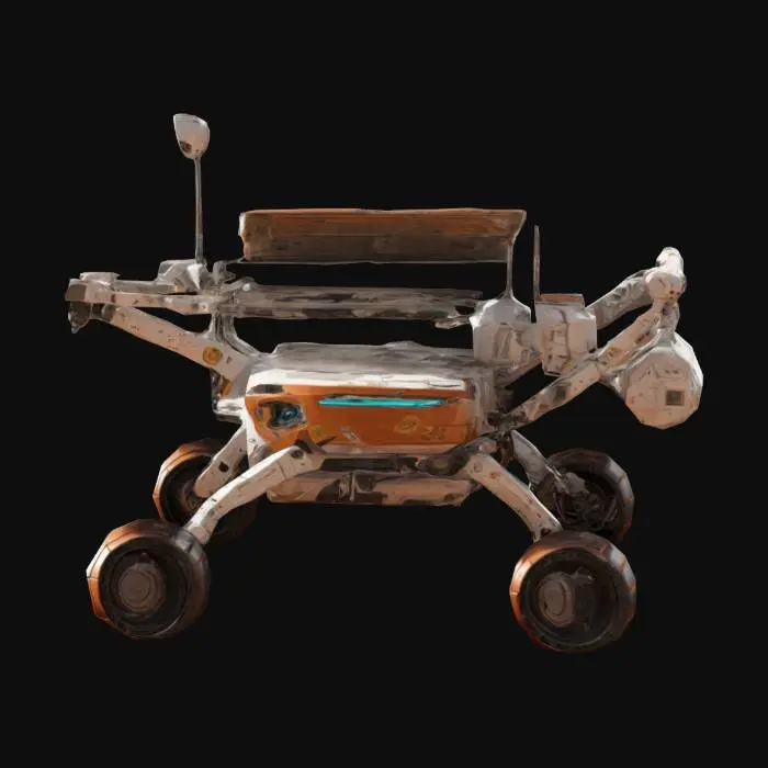 3D model for game asset, mars colony,Autonomous Work robot,