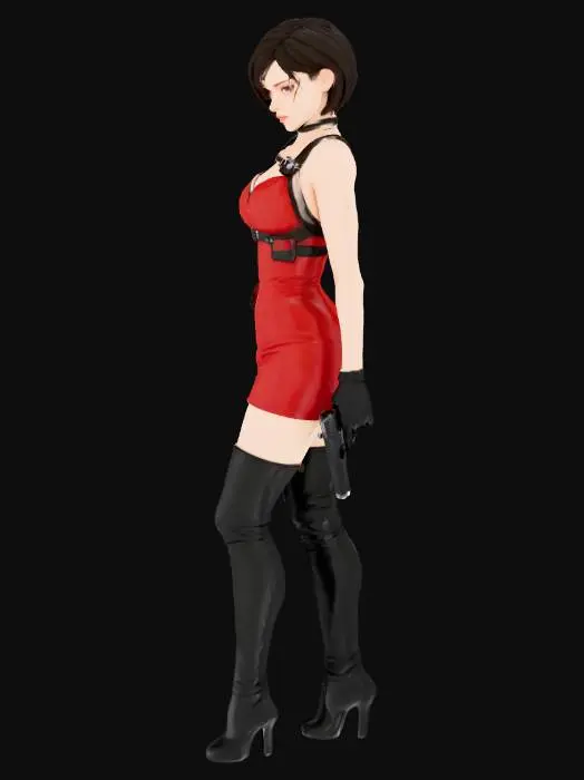3D model for ada wong in red