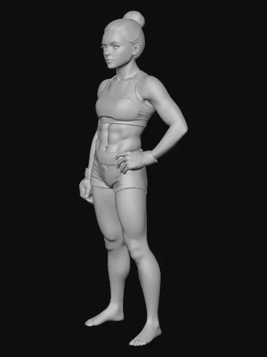 3D model for MMA Fighter Statue
