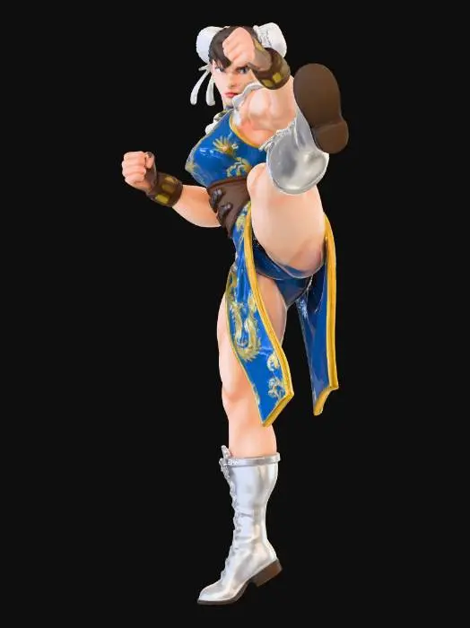 3D model for Martial Arts Kick