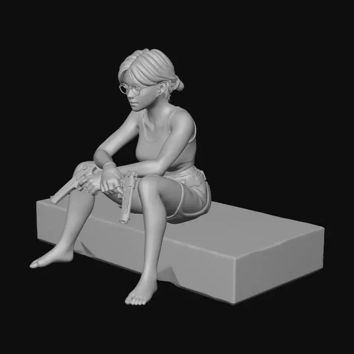 3D model for Military girl in shorts bare feet two deagle pistols and black tank top blond glasses black painted nails and toenails sitting on the edge , red hair, white background , freckles , earrings įmokas
To character Pain from Naruto , toe ring, tatto one leg and arm