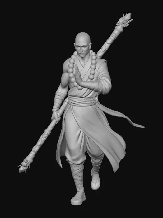 3D model for warrior monk