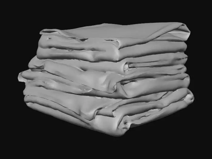 3D model for Bunch of folded clothes like jeans and t shirt