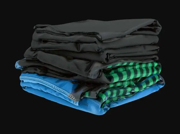3D model for Bunch of folded clothes like jeans and t shirt
