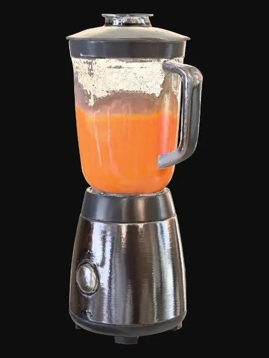 3D model for An illustration of an electric juice blender with a transparent jar, filled with frothy mixed juice. The blender is powered on, and the juice inside is visibly churning and foaming. An illustration of an electric juice blender with a transparent jar, filled with frothy mixed juice. The blender is powered on, and the juice inside is visibly churning and foaming.
Art style: Photorealistic, high detail, sharp focus, professional product photography. 