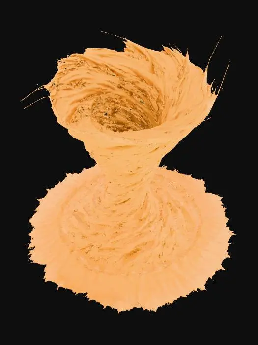 3D model for 巨大な砂の竜巻、上から。背景無し。