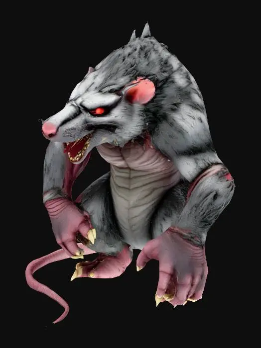3D model for 巨大なドブネズミのモンスター
