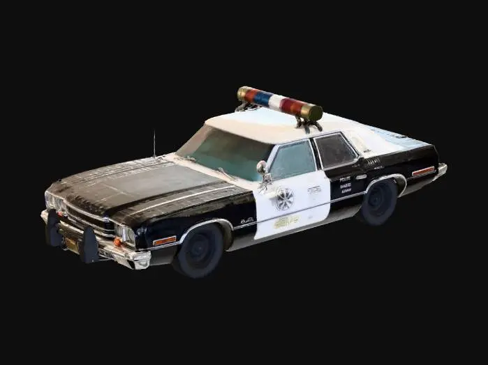 3D model for Vintage Police Cruiser